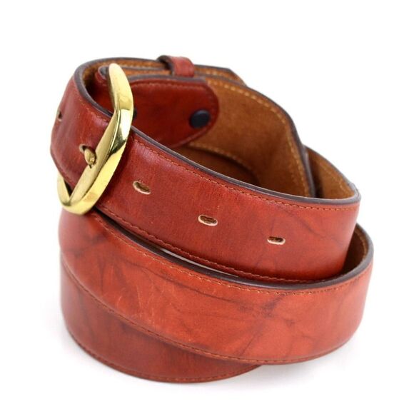 Tony Lama TAN BROWN GENUINE LEATHER 1.25"Wd CASUAL DRESS MEN'S BELT Sz 38 (G92 - Picture 2 of 13